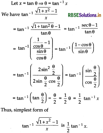 RBSE Solutions for Class 12 Maths Chapter 2 Inverse Trigonometric Functions Ex 2.2 3