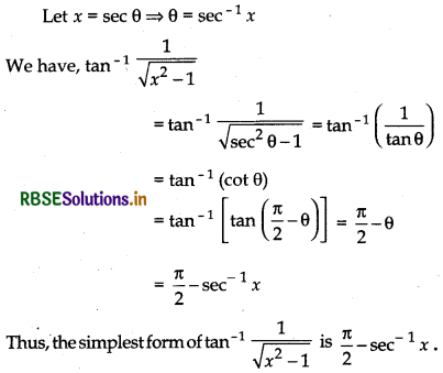RBSE Solutions for Class 12 Maths Chapter 2 Inverse Trigonometric Functions Ex 2.2 4