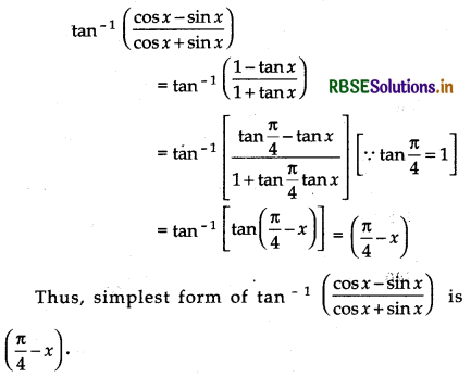 RBSE Solutions for Class 12 Maths Chapter 2 Inverse Trigonometric Functions Ex 2.2 6