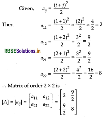 RBSE Solutions for Class 12 Maths Chapter 3 Matrices Ex 3.1 1