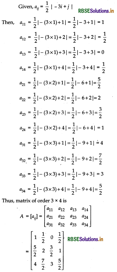 RBSE Solutions for Class 12 Maths Chapter 3 Matrices Ex 3.1 4