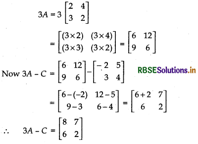 RBSE Solutions for Class 12 Maths Chapter 3 Matrices Ex 3.2 3