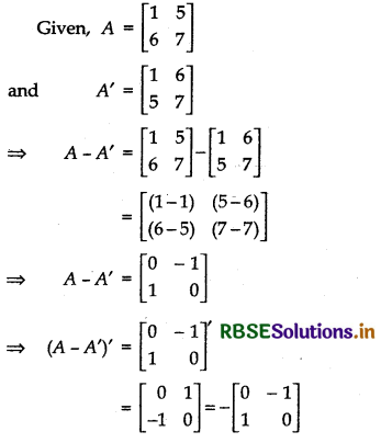 RBSE Solutions for Class 12 Maths Chapter 3 Matrices Ex 3.3 13