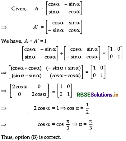 RBSE Solutions for Class 12 Maths Chapter 3 Matrices Ex 3.3 19
