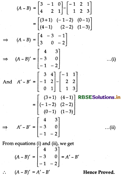RBSE Solutions for Class 12 Maths Chapter 3 Matrices Ex 3.3 4