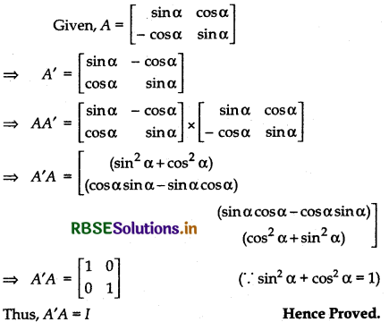 RBSE Solutions for Class 12 Maths Chapter 3 Matrices Ex 3.3 9