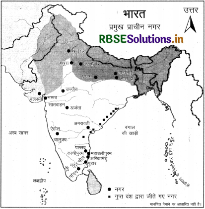 RBSE Solutions for Class 6 Our Rajasthan मानचित्र सम्बन्धी प्रश्न Q10
