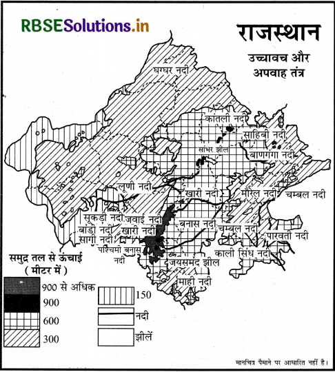 RBSE Solutions for Class 6 Our Rajasthan मानचित्र सम्बन्धी प्रश्न Q18