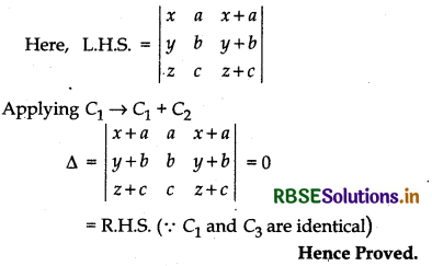 RBSE Solutions for Class 12 Maths Chapter 4 Determinants Ex 4.2 1