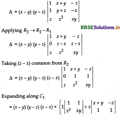 RBSE Solutions for Class 12 Maths Chapter 4 Determinants Ex 4.2 11