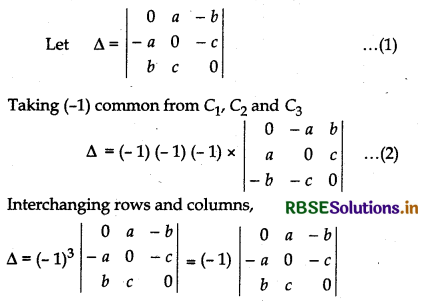 RBSE Solutions for Class 12 Maths Chapter 4 Determinants Ex 4.2 6