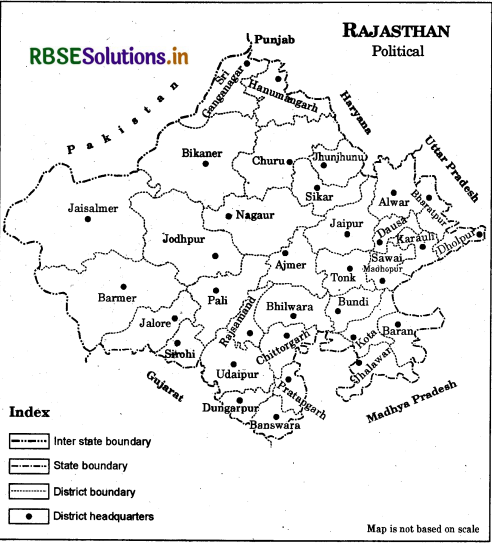 RBSE Solutions for Class 6 Our Rajasthan Map Based Questions Q15