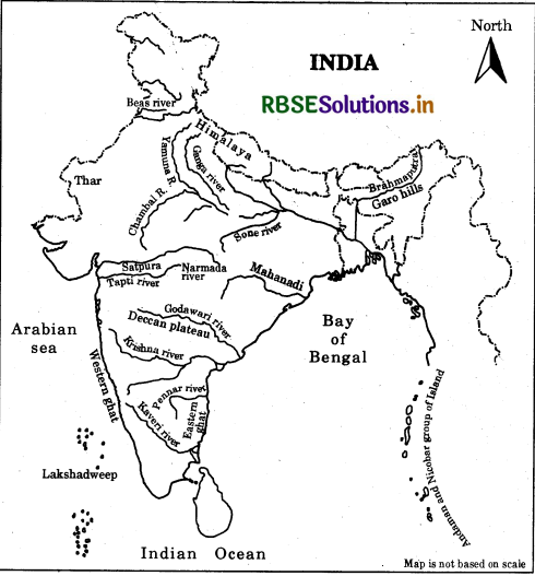 RBSE Solutions for Class 6 Our Rajasthan Map Based Questions Q7