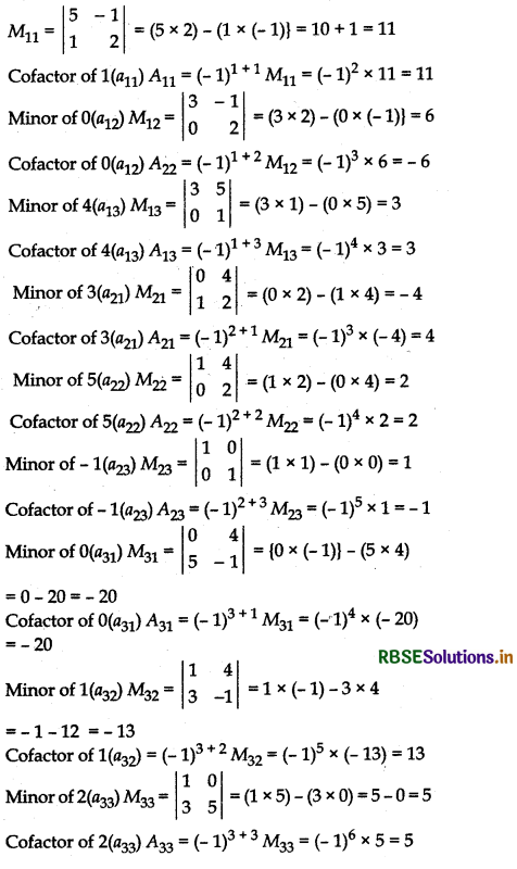 RBSE Solutions for Class 12 Maths Chapter 4 Determinants Ex 4.4 2