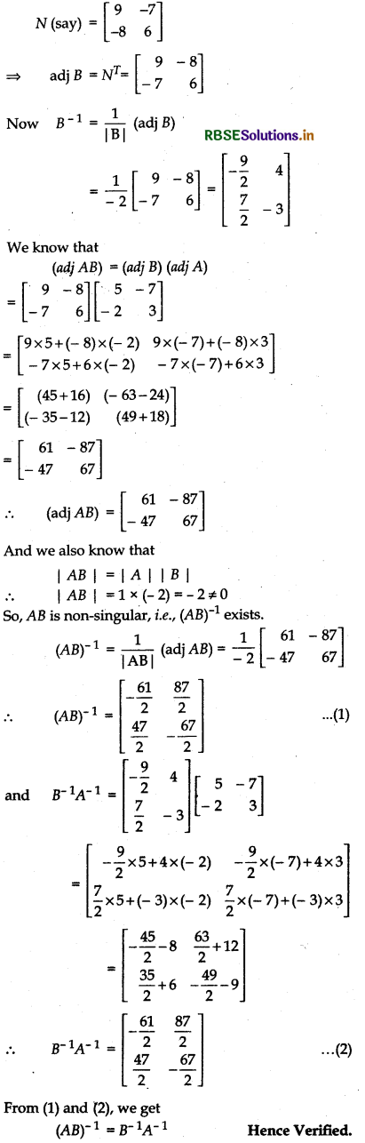 RBSE Solutions for Class 12 Maths Chapter 4 Determinants Ex 4.5 13