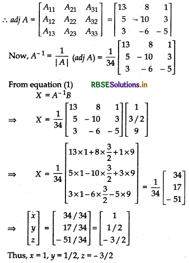 RBSE Solutions for Class 12 Maths Chapter 4 Determinants Ex 4.6 16