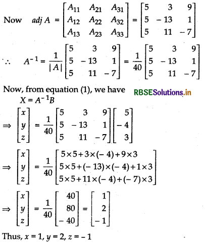 RBSE Solutions for Class 12 Maths Chapter 4 Determinants Ex 4.6 20