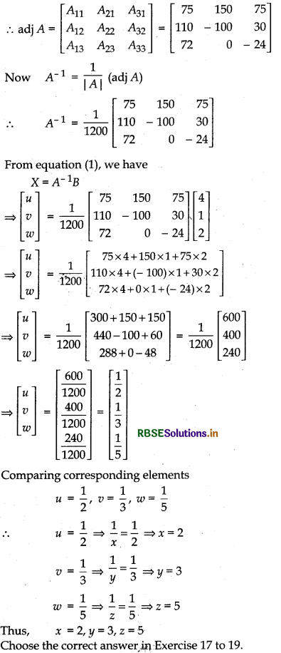 RBSE Solutions for Class 12 Maths Chapter 4 Determinants Miscellaneous Exercise 26