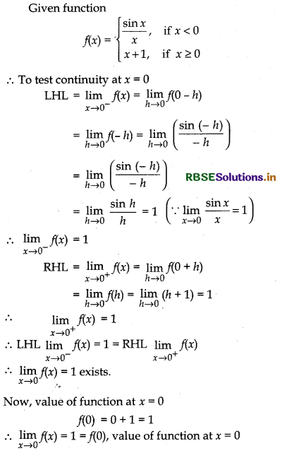 RBSE Solutions for Class 12 Maths Chapter 5 Continuity and Differentiability Ex 5.1 56