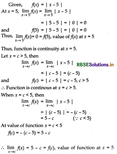 RBSE Solutions for Class 12 Maths Chapter 5 Continuity and Differentiability Ex 5.1 6