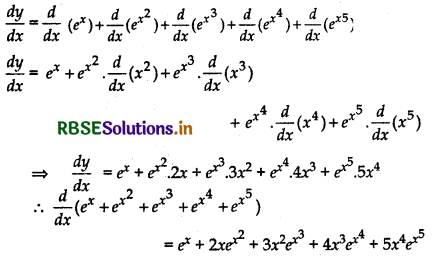 RBSE Solutions for Class 12 Maths Chapter 5 Continuity and Differentiability Ex 5.4 5