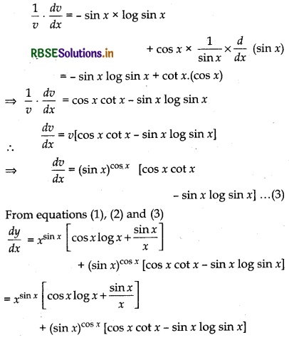 RBSE Solutions for Class 12 Maths Chapter 5 Continuity and Differentiability Ex 5.5 11