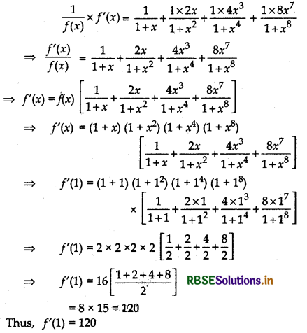 RBSE Solutions for Class 12 Maths Chapter 5 Continuity and Differentiability Ex 5.5 19