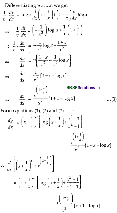 RBSE Solutions for Class 12 Maths Chapter 5 Continuity and Differentiability Ex 5.5 7