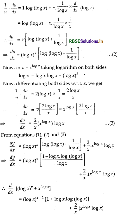  RBSE Solutions for Class 12 Maths Chapter 5 Continuity and Differentiability Ex 5.5 8