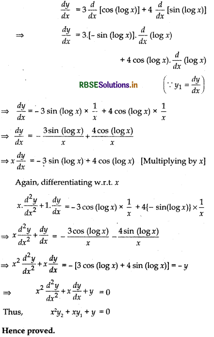RBSE Solutions for Class 12 Maths Chapter 5 Continuity and Differentiability Ex 5.7 10