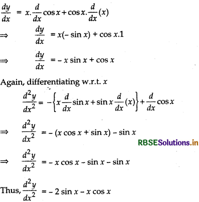 RBSE Solutions for Class 12 Maths Chapter 5 Continuity and Differentiability Ex 5.7 2
