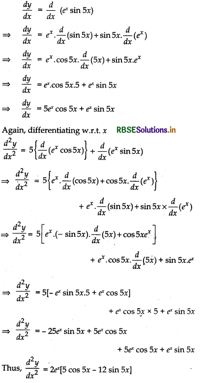 RBSE Solutions for Class 12 Maths Chapter 5 Continuity and Differentiability Ex 5.7 4