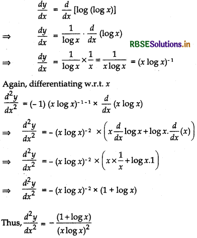 RBSE Solutions for Class 12 Maths Chapter 5 Continuity and Differentiability Ex 5.7 7