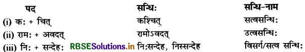 RBSE Class 11 Sanskrit व्याकरणम् सन्धिः 5