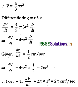 RBSE Solutions for Class 12 Maths Chapter 6 Application of Derivatives Ex 6.1 10