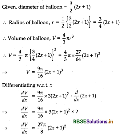 RBSE Solutions for Class 12 Maths Chapter 6 Application of derivatives Ex 6.1 11
