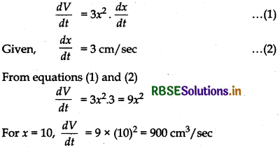 RBSE Solutions for Class 12 Maths Chapter 6 Application of Derivatives Ex 6.1 2