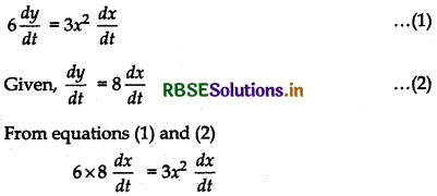 RBSE Solutions for Class 12 Maths Chapter 6 Application of Derivatives Ex 6.1 9