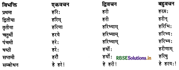RBSE Class 11 Sanskrit व्याकरणम् शब्द-रूप 11
