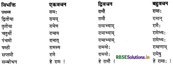 RBSE Class 11 Sanskrit व्याकरणम् शब्द-रूप 27