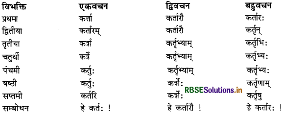 RBSE Class 11 Sanskrit व्याकरणम् शब्द-रूप 30