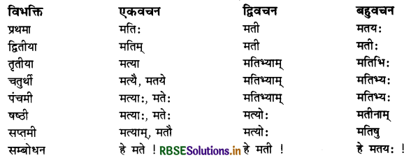 RBSE Class 11 Sanskrit व्याकरणम् शब्द-रूप 38