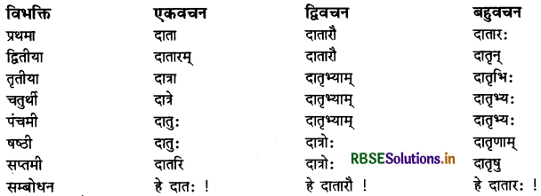 RBSE Class 11 Sanskrit व्याकरणम् शब्द-रूप 5
