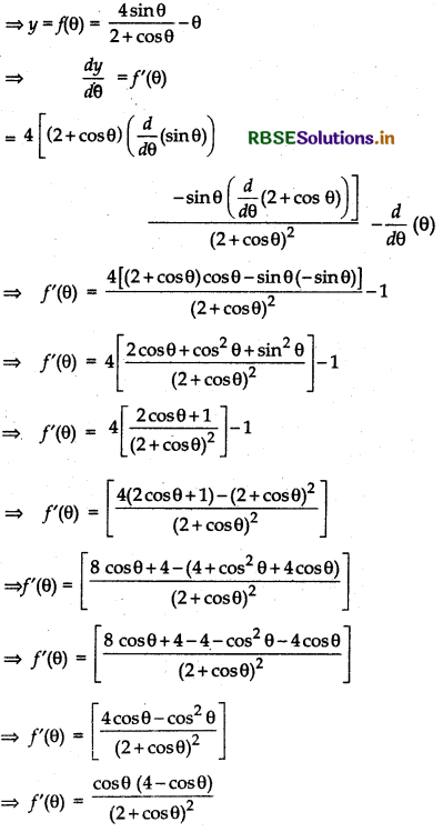 RBSE Solutions for Class 12 Maths Chapter 6 Application of Derivatives Ex 6.2 2