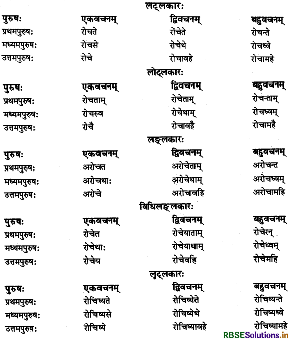 RBSE Class 11 Sanskrit व्याकरणम् धातु-रूप 25