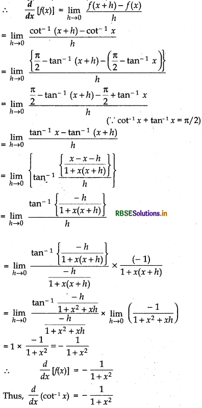 RBSE Class 12 Maths Notes Chapter 5 Continuity and Differentiability 19