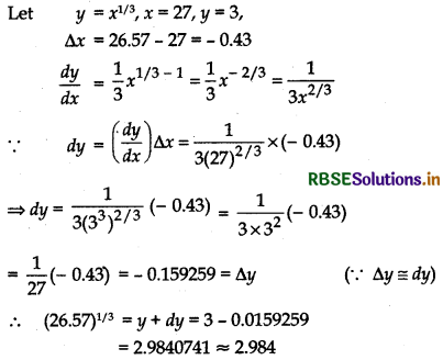 RBSE Solutions for Class 12 Maths Chapter 6 Application of Derivatives Ex 6.4 12