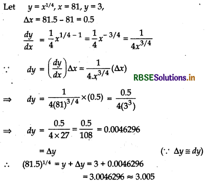 RBSE Solutions for Class 12 Maths Chapter 6 Application of Derivatives Ex 6.4 13