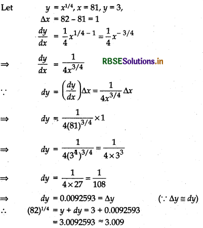 RBSE Solutions for Class 12 Maths Chapter 6 Application of Derivatives Ex 6.4 9