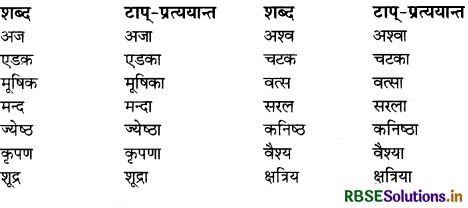 RBSE Class 11 Sanskrit व्याकरणम् प्रत्यय-ज्ञान 16